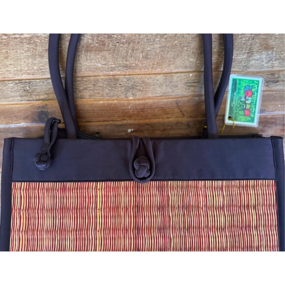 Saraye Tatami Tote Bag by Baskets of Cambodia NWT - Picture 6 of 10